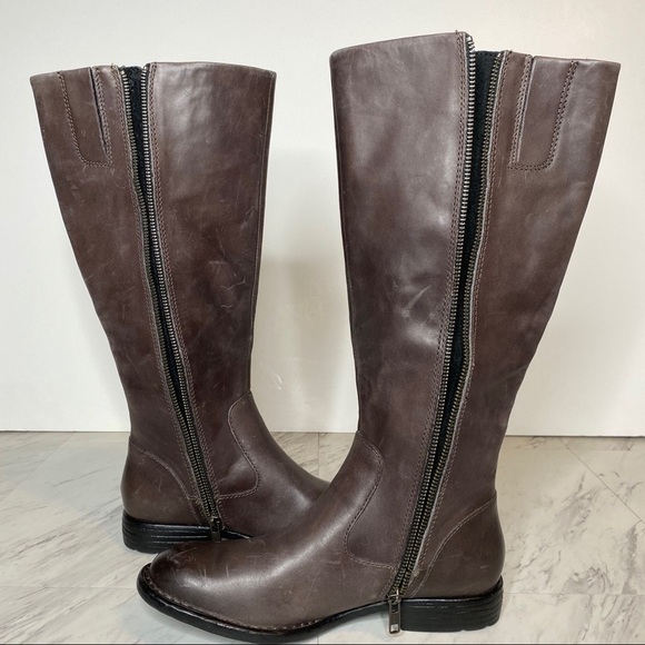 New! Born North Gray Leather Riding Boot 6M - Picture 6 of 14